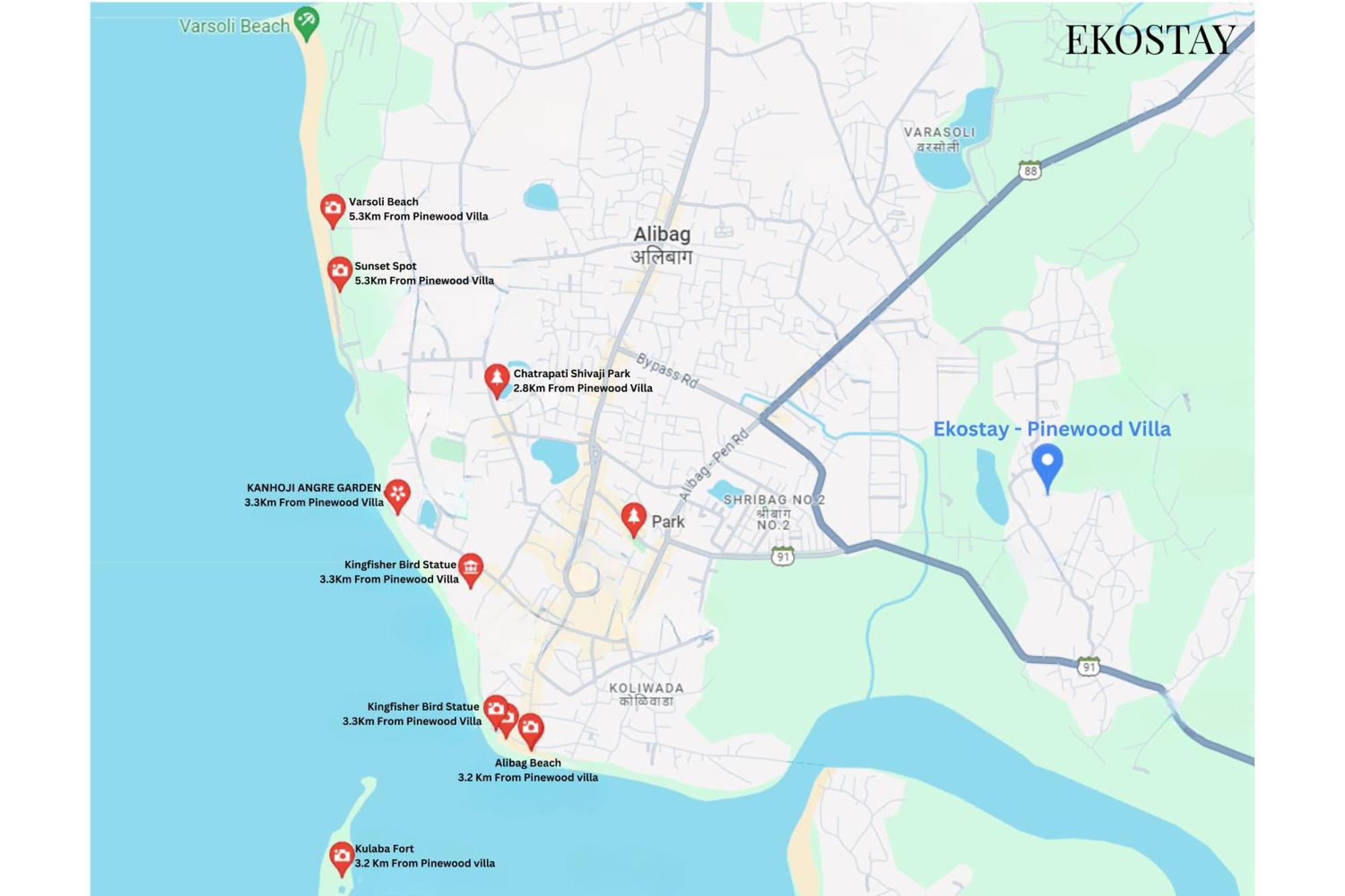 Ekostay - Pinewood Villa Alībāg Ngoại thất bức ảnh